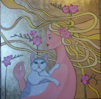 Kot z kobietą - Aleksnadra Gaweł Krajska