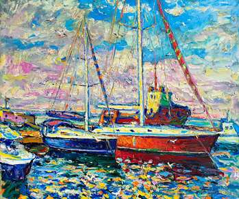 Yachts in the arms of the sun - Andrey Chebotaru