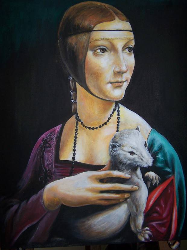 Lady with a weasel Andrzej Myśliwiec