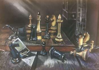 chess and pipe. - Andrzej Siewierski