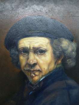 Rembrandt van Rijn Selbstporträtkopie - Angela Łambov