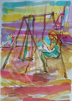 On a swing - Anna Borcz