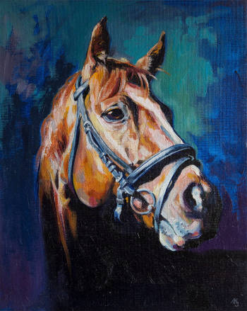 Ritratto del cavallo di castagno - Anna Ewa Jarosz