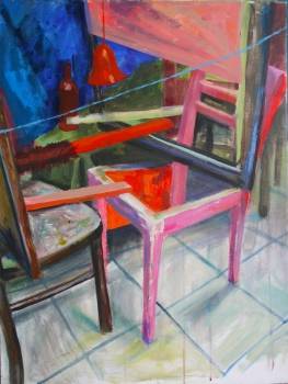 Różowe krzesło - Anna Ewa Jarosz