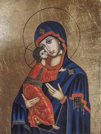 Ikona "Matka Boża Czuła"  (Eleusa) - Anna Kloza Rozwadowska