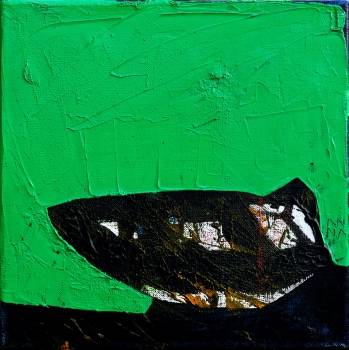 Small black on green - Anna Kordowicz Markuszewska