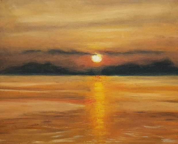 Morski zachód słońca  Anna Romanchenko 