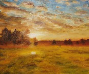 Zachód słońca na polanie - Anna Romanchenko 