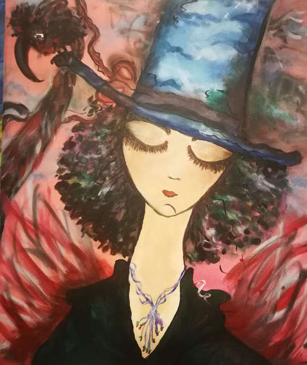 Anioł z niebem w kapeluszu Anna Ewa Kosińska 