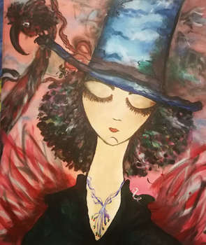 An angel with heaven in a hat - Anna Ewa Kosińska 