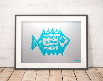 Grafika z rybą - plakat - Anna Skowronek
