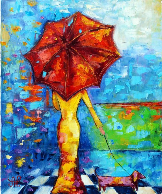roten Regenschirm Anna Wach
