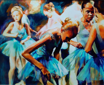 Blue ballerinas - Barbara Gulbinowicz