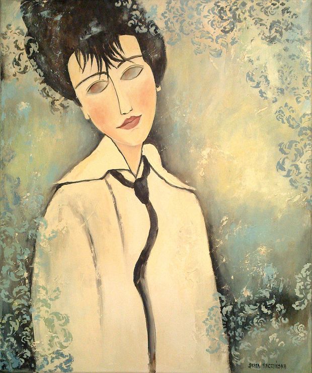 Портрет женщины (вдохновлен работой А. Модильяни) Beata Raczyńska