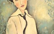 Portret kobiety (inspiracja praca A. Modiglianiego) - Beata Raczyńska