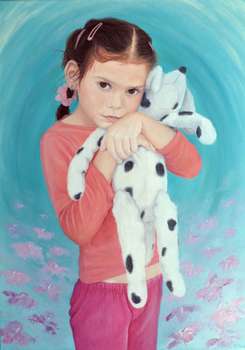 Маленькая девочка с собакой - Bogusława Dzik