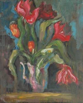 Kwiaty w kolorowym wazonie - Dariusz Marzęta