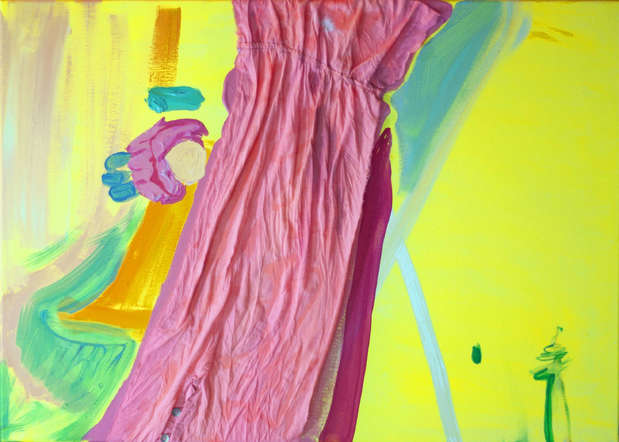 Желтый с драпировкой Abstract XXVI абстрактная серия Dominika Fedko-Wójs