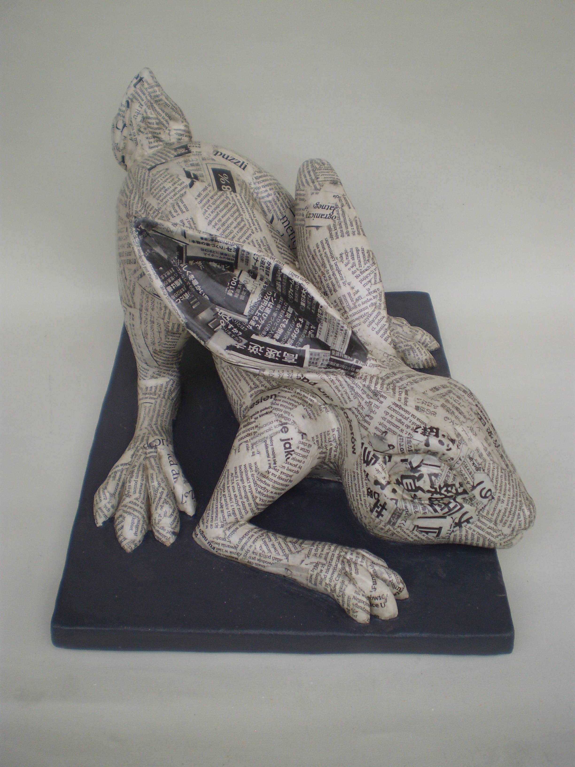 papier journal sculpture lapin presse Dominika Rumińska TouchofArt