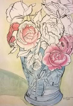 Róże w wazonie - Dorota Kędzierska