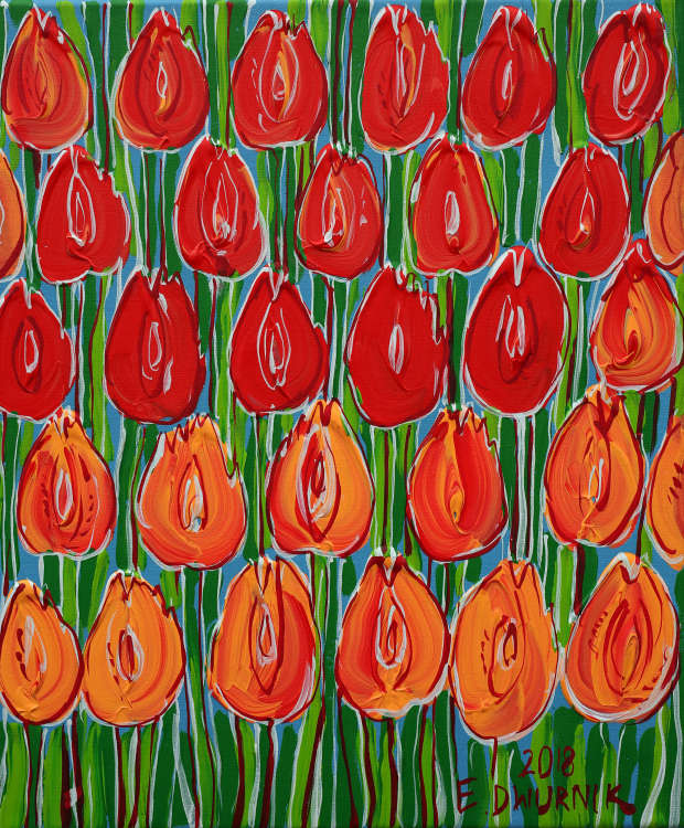 Czerwone Tulipany Edward Dwurnik
