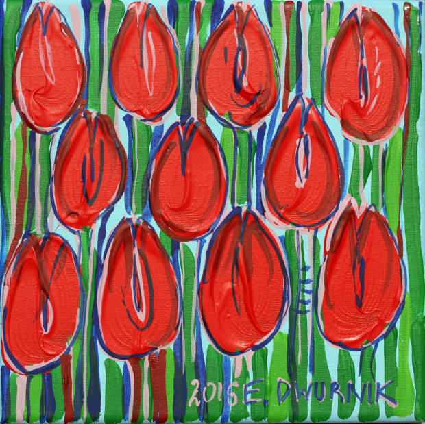 tulipani rossi Edward Dwurnik