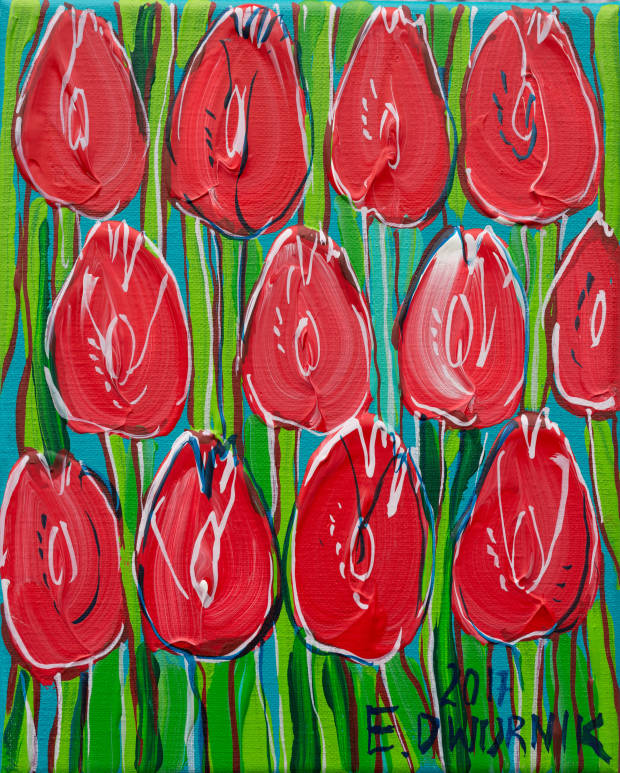 Red tulips Edward Dwurnik