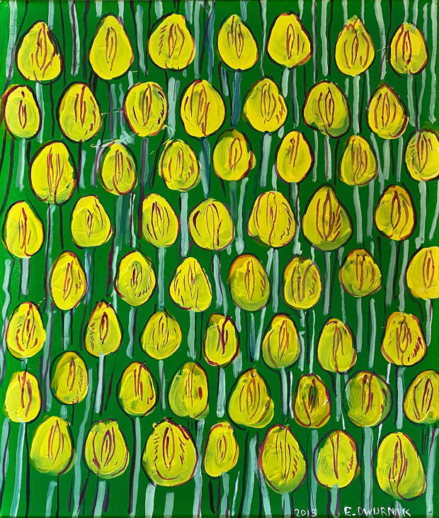 Tulipes jaunes - PEINTURE A L'HUILE Edward Dwurnik