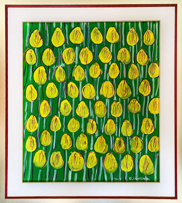Tulipes jaunes - PEINTURE A L'HUILE Edward Dwurnik