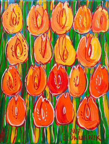 Pomarańczowe Tulipany - Edward Dwurnik