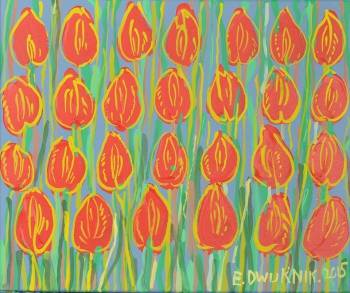 Tulipany pąsowe - Edward Dwurnik