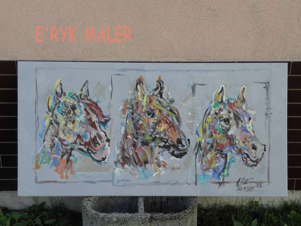 3 volte il cavallo, Halo-impressionismo, 2021 Eryk Maler