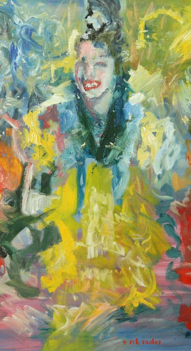 Frau mit gelbem Schal - e'ryk maler Eryk Maler