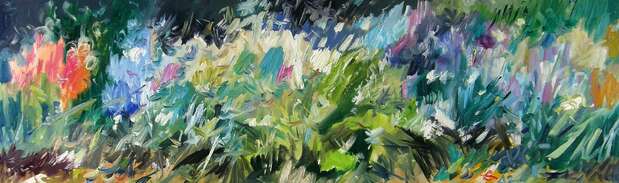 Fiori in giardino, 120x40 Eryk Maler