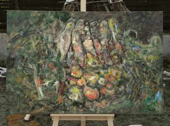 Fish, bottle, basket, fruit - Eryk Maler