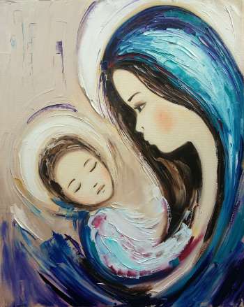 Madre di Dio con un bambino - Ewa Boińska
