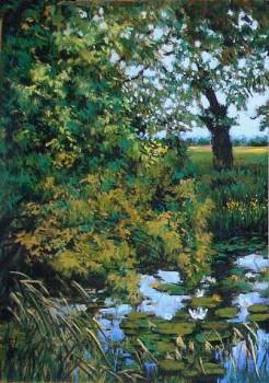 The pond - part of the triptych. 1 - Grażyna Kulpińska