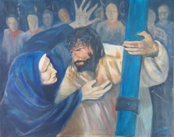 Pan Jezus Spotyka Swą Matkę - motyw pasyjny - Grzegorz Wójcik