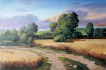 Un paysage rural avec du grain - Igor Janczuk
