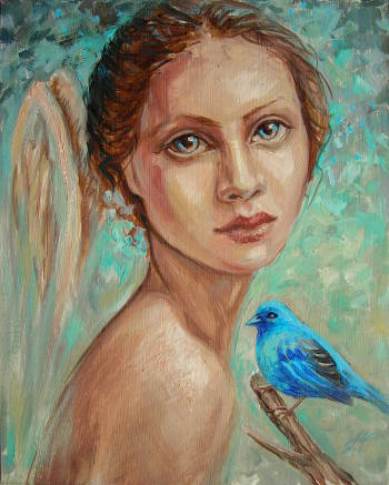 BLUE BIRD ANGEL - Izabela Krzyszkowska