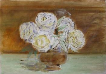 bouquet of white roses - Jadwiga Marcinek