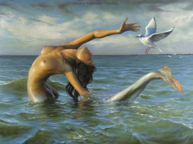 'The Last Baltic Mermaid Catching Bird Flu' Jarosław Kukowski