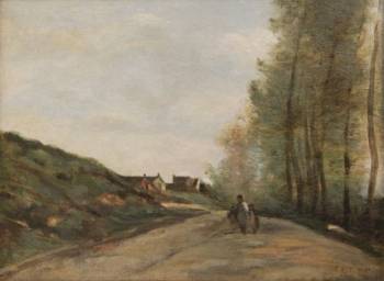Gouvieux près de Chantilly, la route - Jean Baptiste Corot