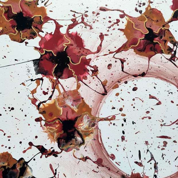 Blumenfluss IV 55 x 55 cm Joanna Bilska