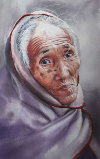 OLD WOMAN NEPAL - Joanna Natora