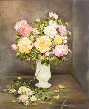 Roses dans un vase - Jolanta Frankiewicz