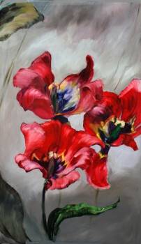 tulipes rouges - Justyna Szałamacha