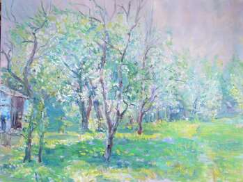 Весенние цветущие деревья - Kazimierz Komarnicki