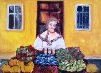 Un venditore ambulante - Krystyna Mościszko