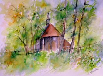 Une église en bois - Krystyna Piotrowska